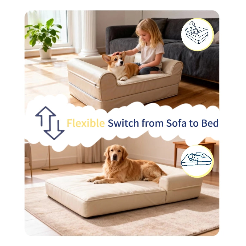 Convertible Memory Foam Dog Bed