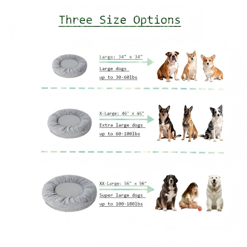 Faux Fur Round Donut Cuddler Dog Bed