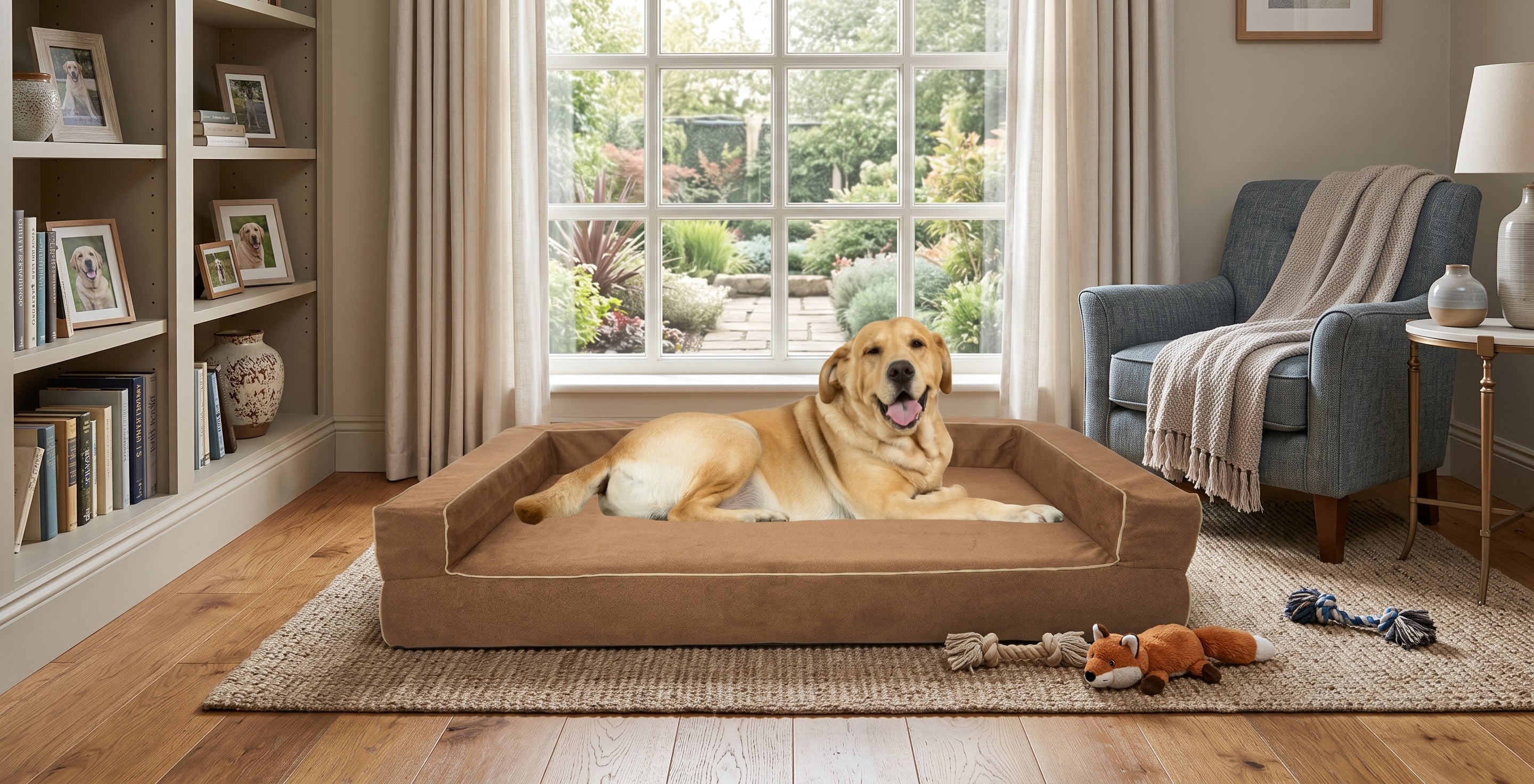 Memory Foam Dog Bed 360-Degree Waterproof